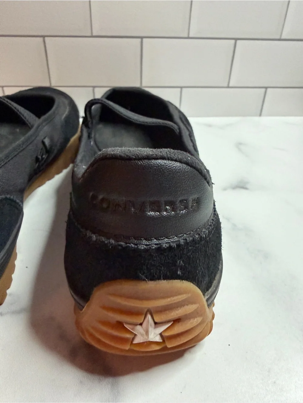 Converse Run Star Trainer Ballet Flats Black Gum Women’s 9.5 A16251C